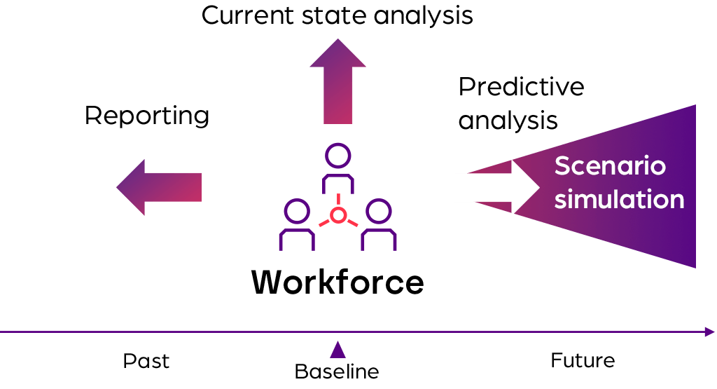 A diagram showing workforce planning